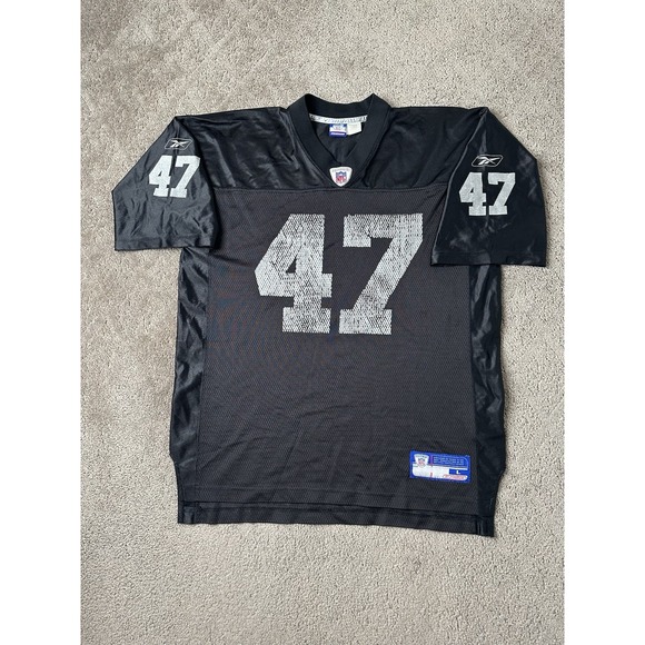 Vintage Mens Jersey 90s Oakland Raiders Reebok #47 Tyrone Wheatley Size L